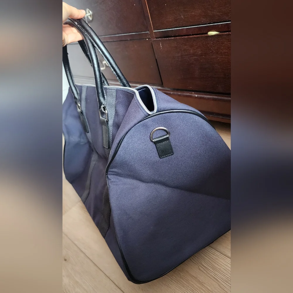 Polo by Ralph Lauren Navy Canvas Duffel Gym Travel Bag New, Check Handles!